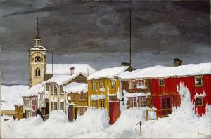 Harald_Sohlberg_-_Street_in_Røros_in_Winter_-_Google_Art_Project