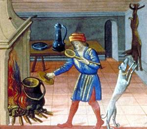 Hot water, olde school. Wikimedia pd